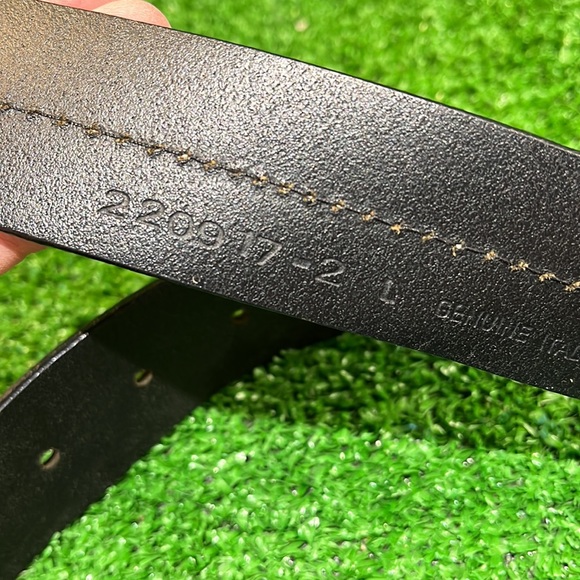 Olga Santini Womens Black DOUBLE OO Leather Embroidered Belt - Picture 4 of 6